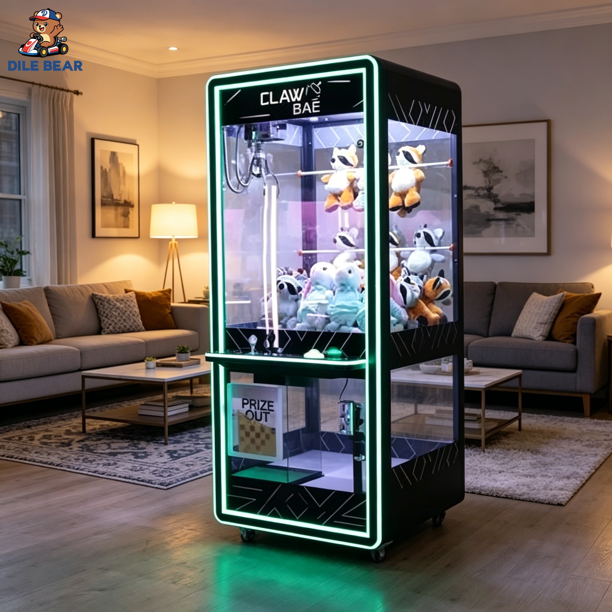 Arcade Prize Vending Machine - Black Claw Machine Modern Arcade Game