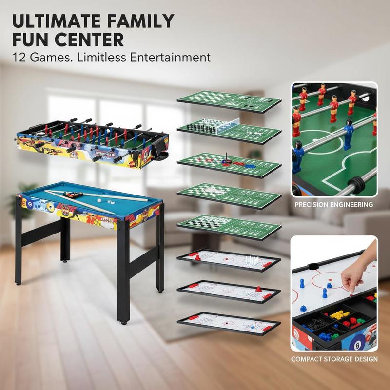 12-in-1 Combo Game Table Set w – Air Hockey Table recenzja i cena