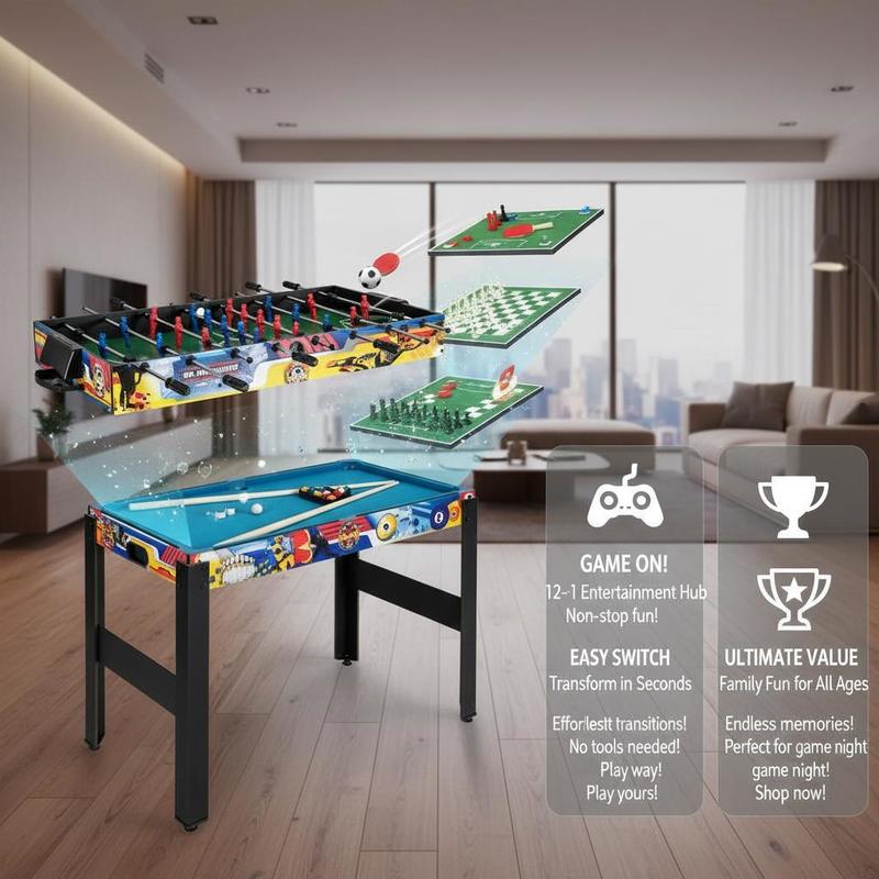 12-in-1 Combo Game Table Set w – Air Hockey Table recenzja i cena