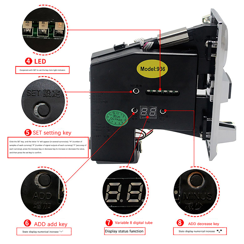 1Pc 616 Multi Coin Slot Accept – Arcade Game Vending Machine recenzja i cena